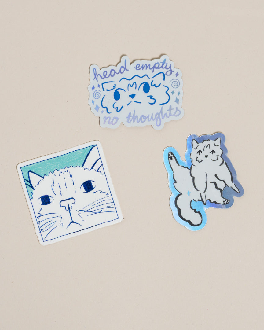 Waffles The Cat Stickers | Vinyl Sticker