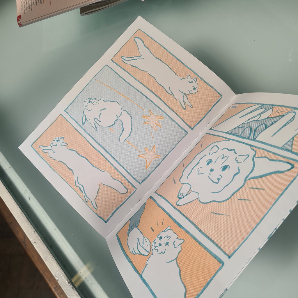 A Day in the Life of Waffles | Risograph Zine by Rhi Exists