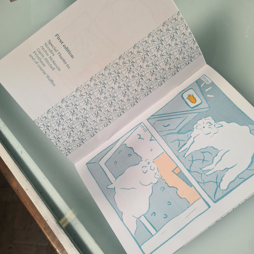 A Day in the Life of Waffles | Risograph Zine by Rhi Exists