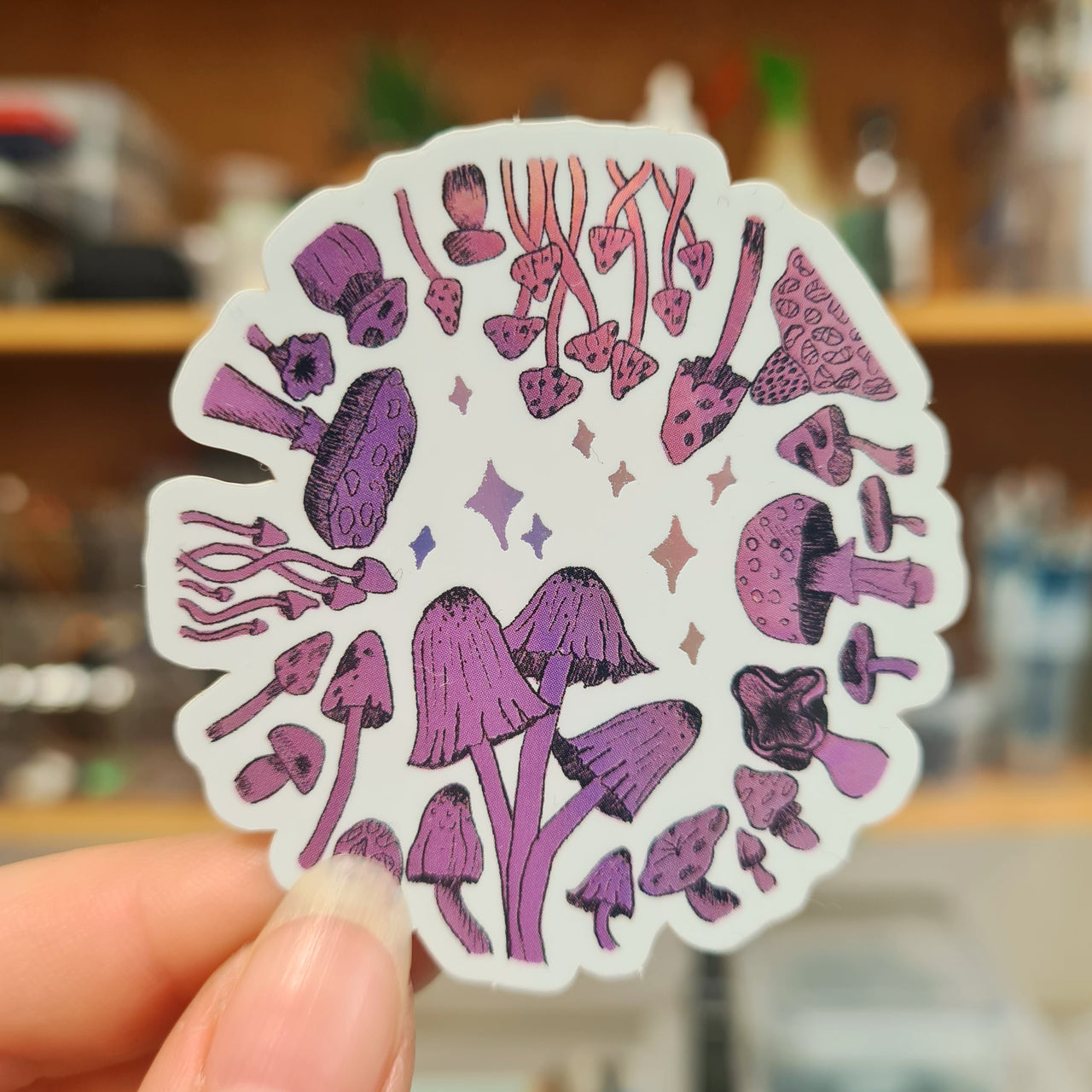Mushroom Fairy Circle Sticker