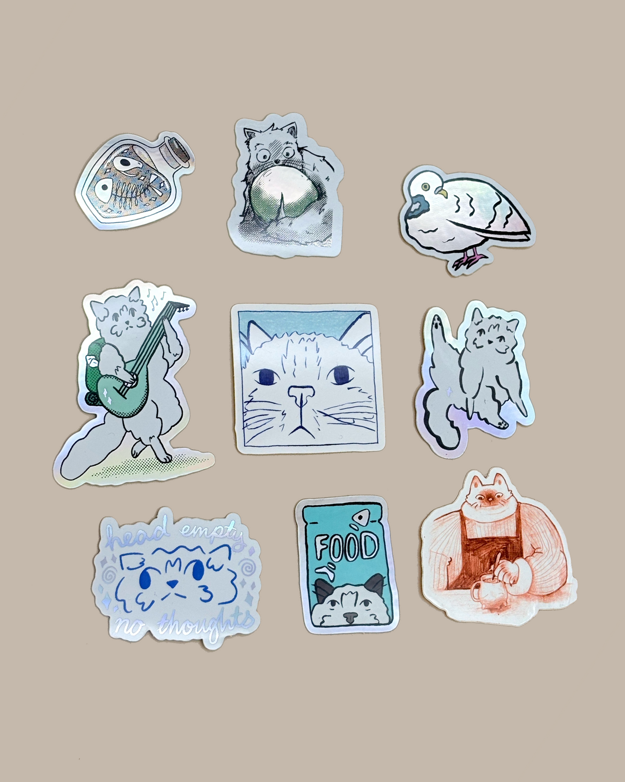 Waffles The Cat Stickers | Vinyl Sticker