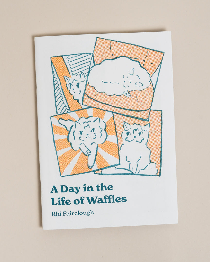 A Day in the Life of Waffles | Risograph Zine by Rhi Exists