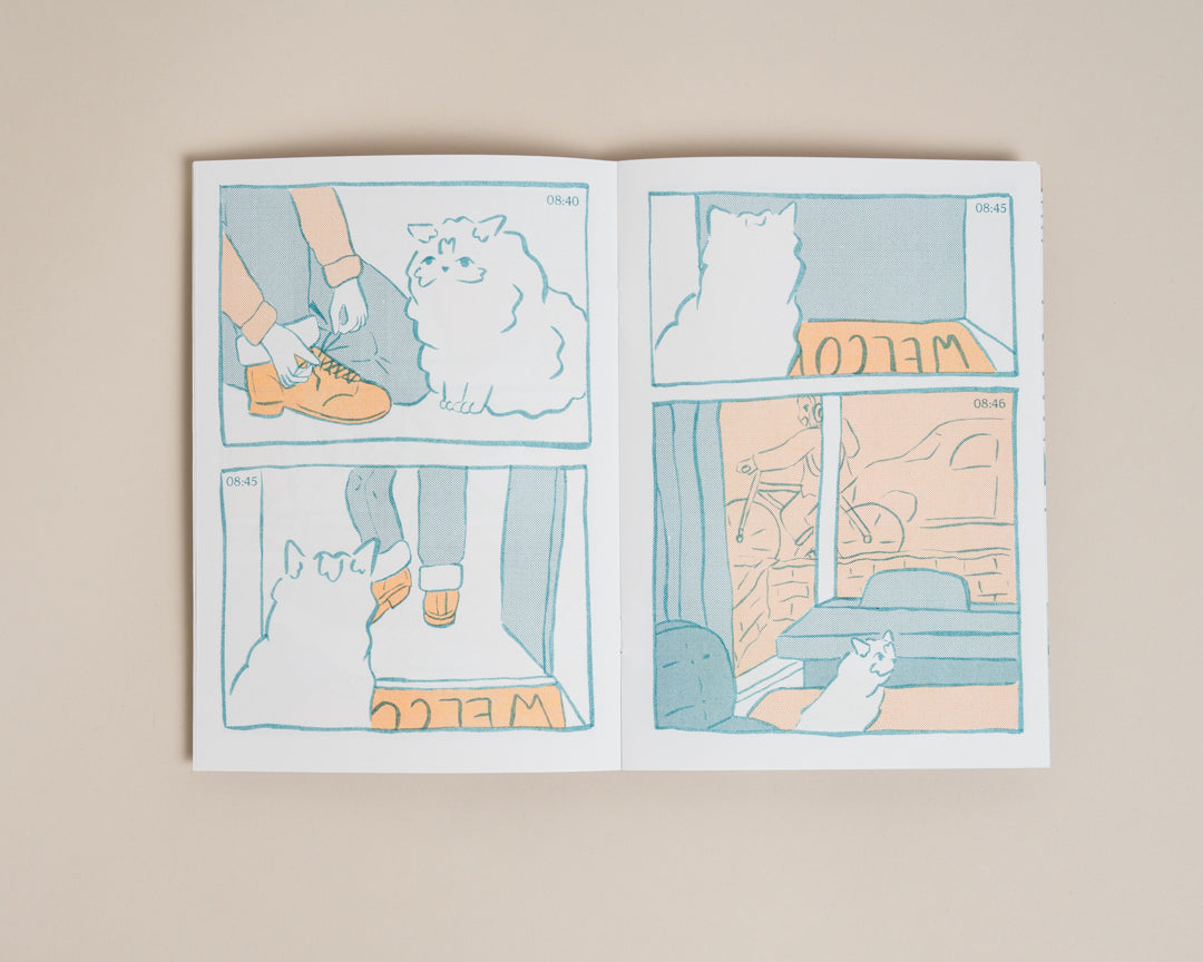 A Day in the Life of Waffles | Risograph Zine by Rhi Exists