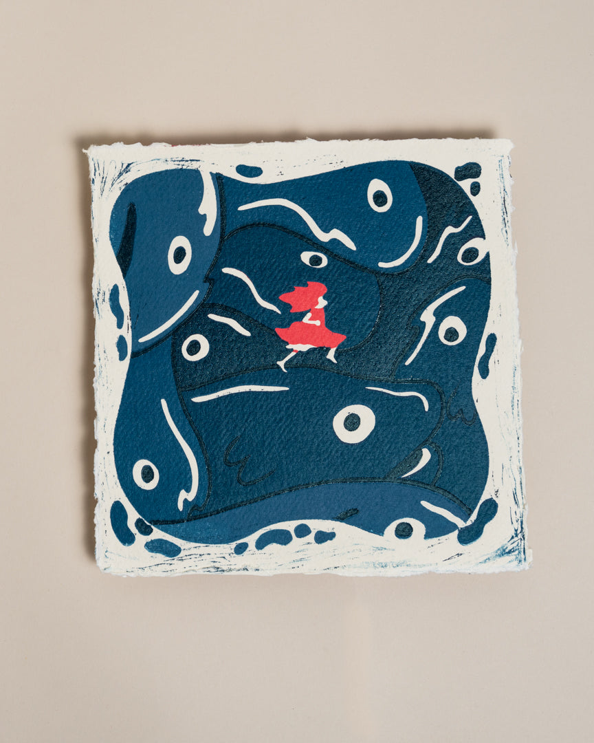 Ponyo | Lino Reduction Print