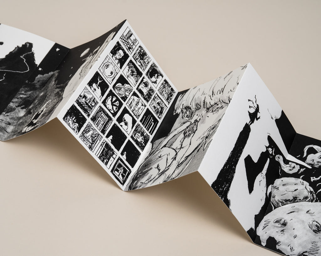 Agnes | Screenprinted Concertina Silent Comic