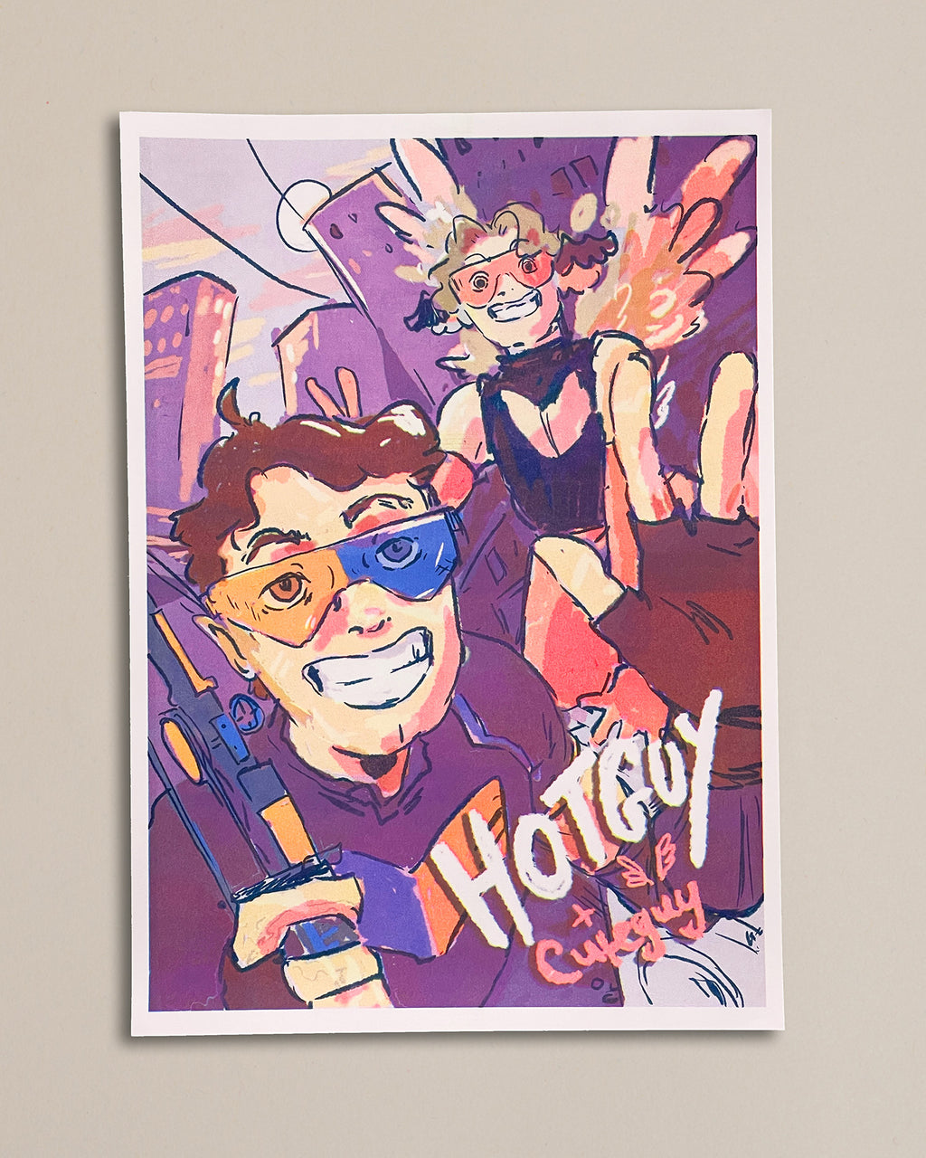 Hotguy & Cuteguy | Risograph Print