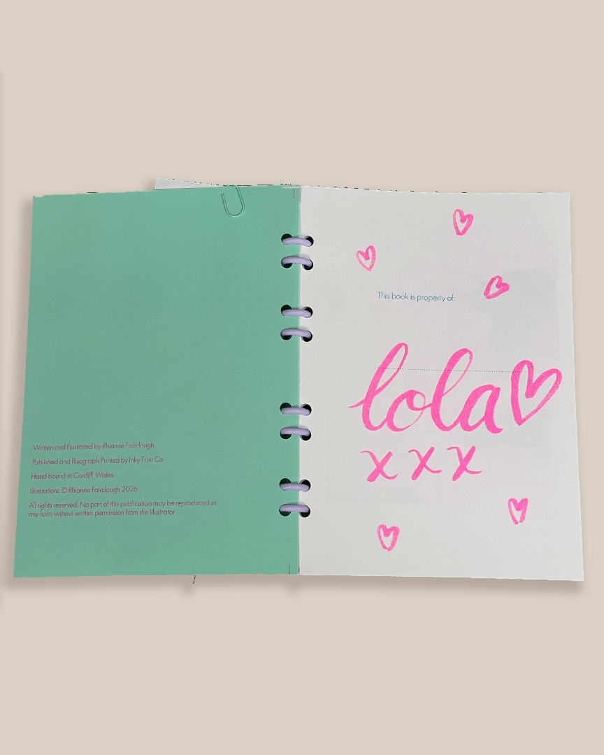 Lola's Scrapbook | Risograph Zine by Rhi Exists