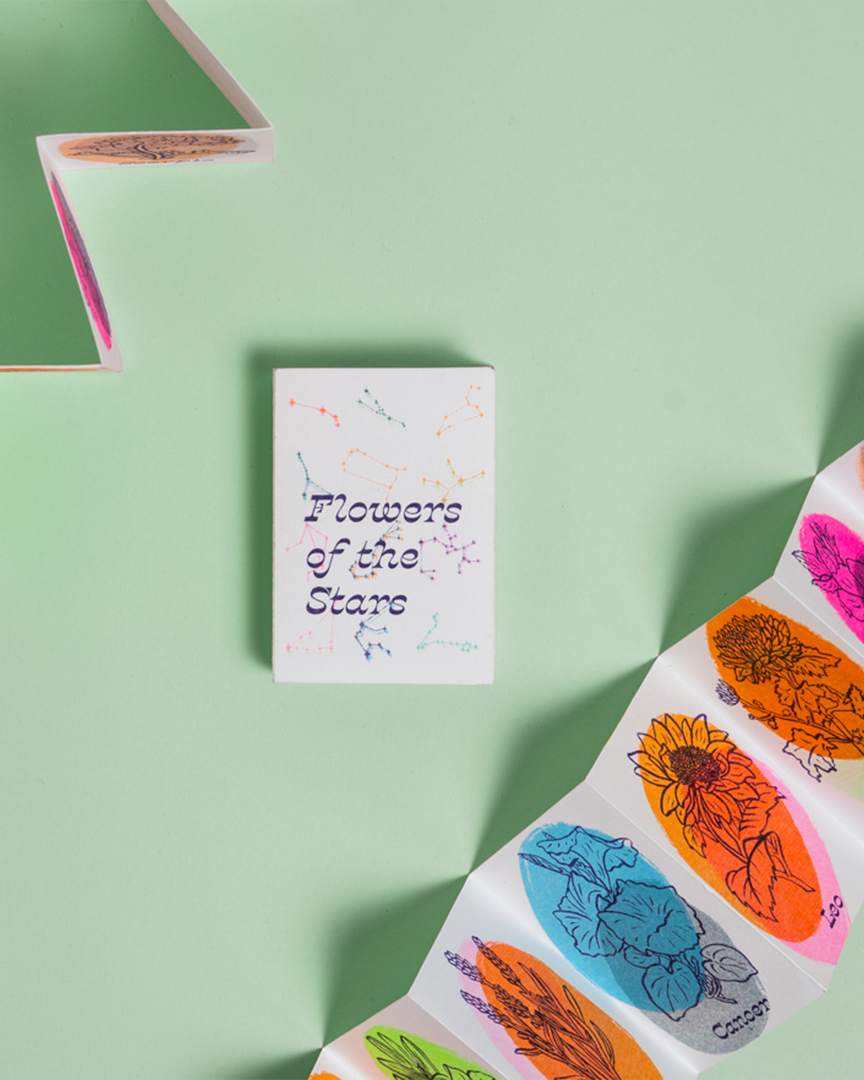 Flowers of the Stars | Handmade Concertina Zine
