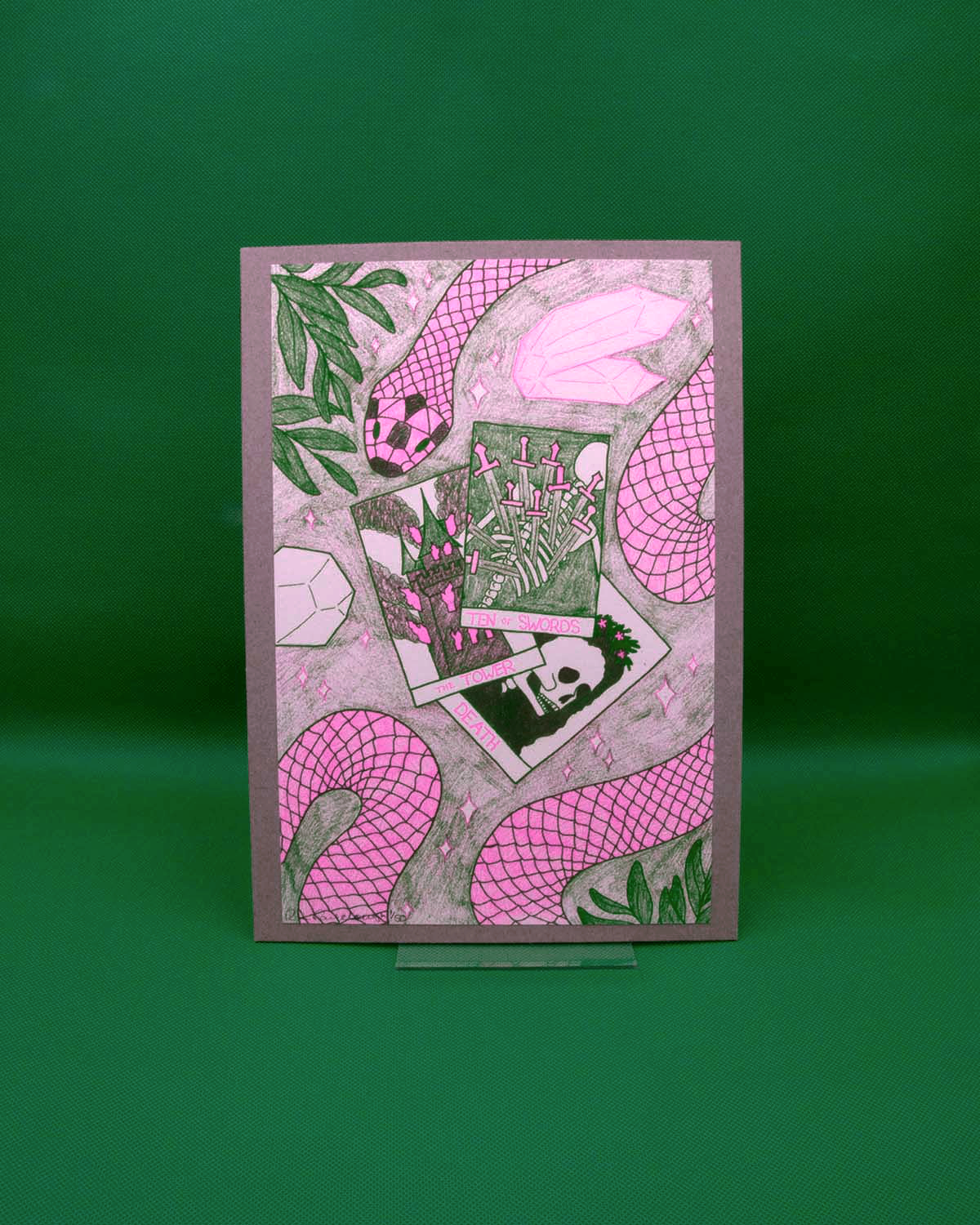 Unlucky Tarot Reading | A4 Risograph Print